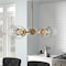Designers Fountain Knoll 5 Light Mid-Century Brushed Gold with Clear Glass Shades Chandelier For Dining Rooms 95985-BG - alternate 2